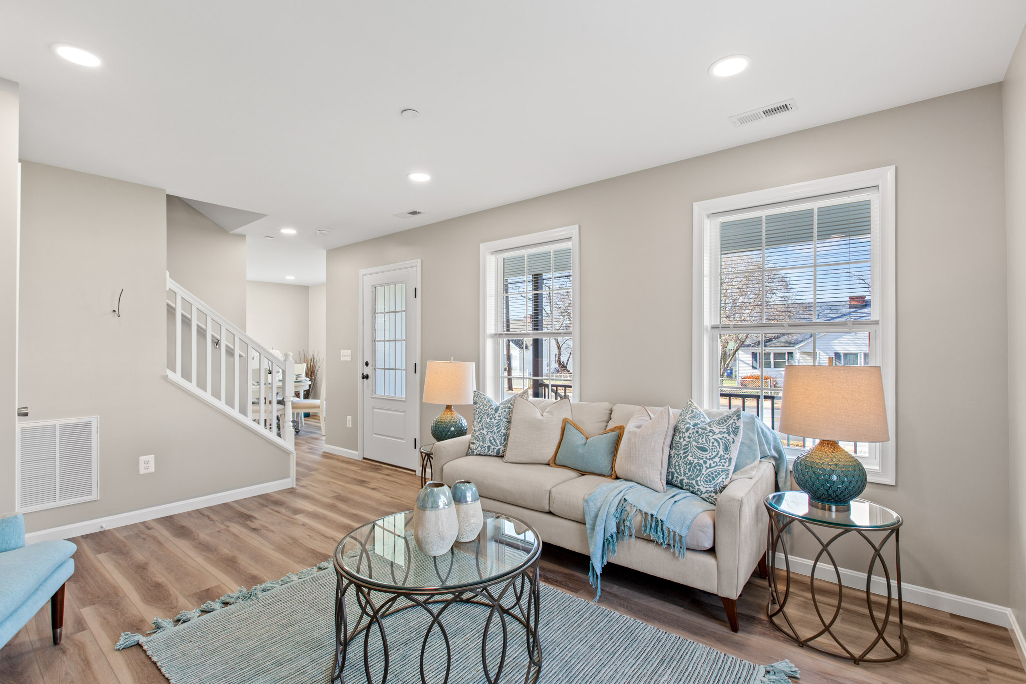 Living area in a completed Daisy model by the same builder
